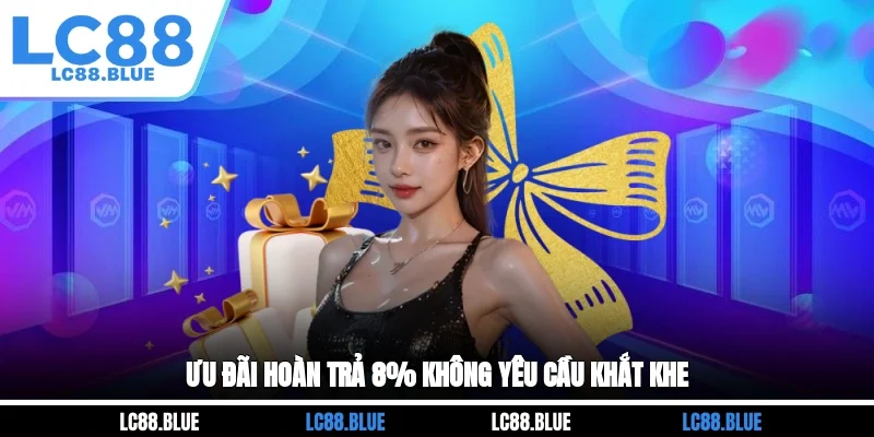 Ưu đãi hoàn trả 8% không yêu cầu khắt khe